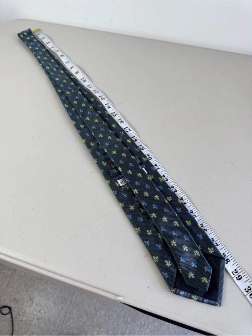 Berend Dewitt 100% Silk Necktie 5 Fingers Leaf Print German Designer Luxury Tie